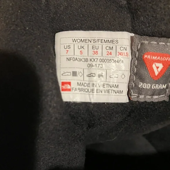 The North Face Black Insulated Boots, Size 7 - Picture 4 of 4